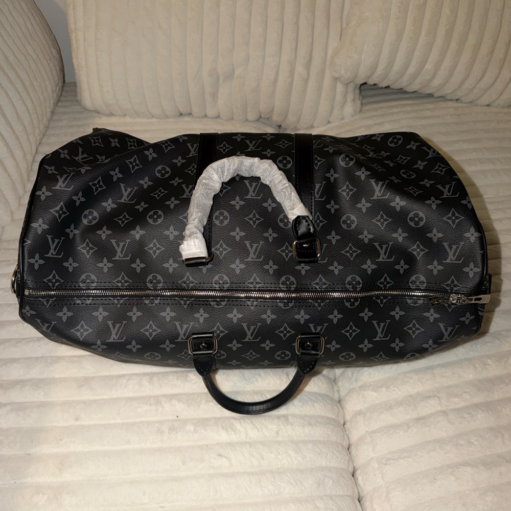 Louis Vuitton Monogram Eclipse Black & Gray Duffe… - image 3